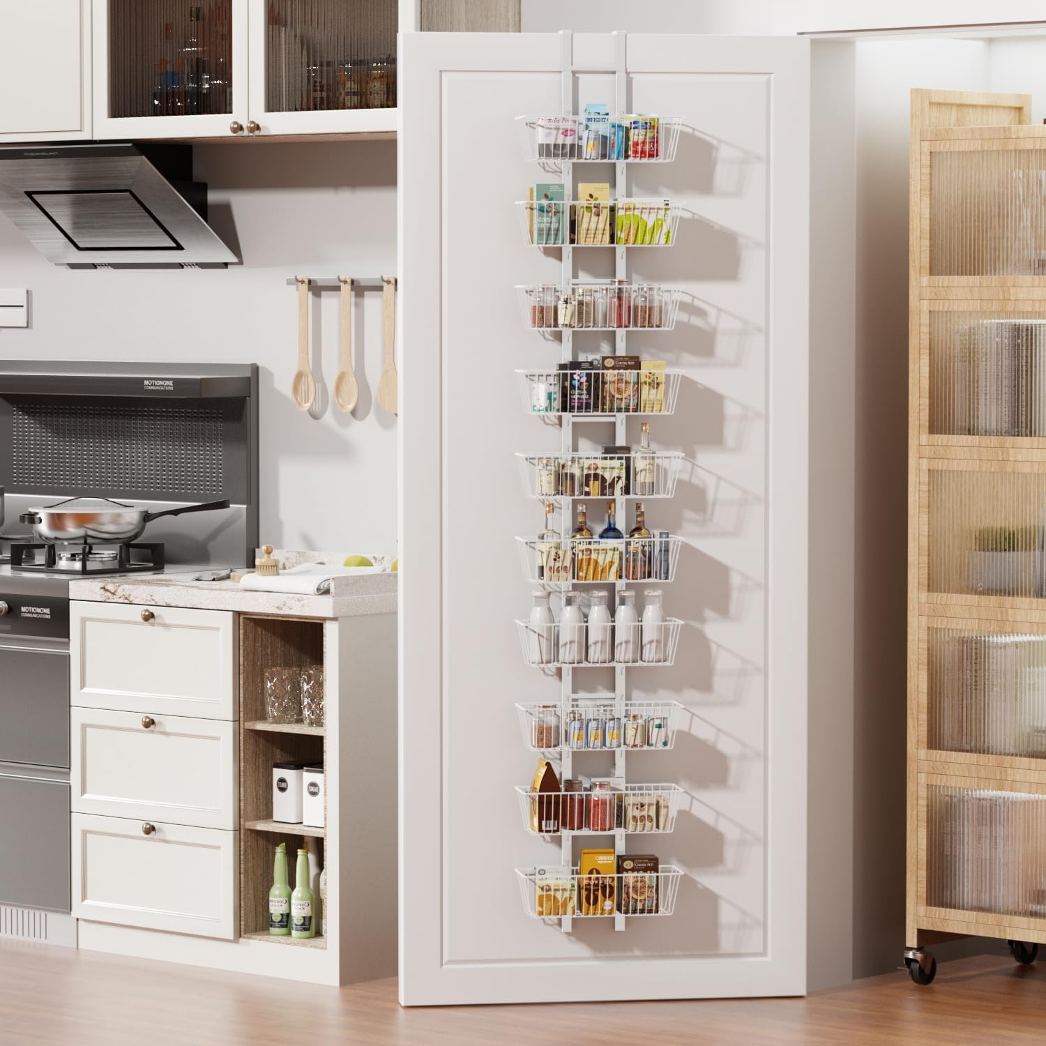 10-Tier Over the Door Pantry Organizer for Home and Kitchen