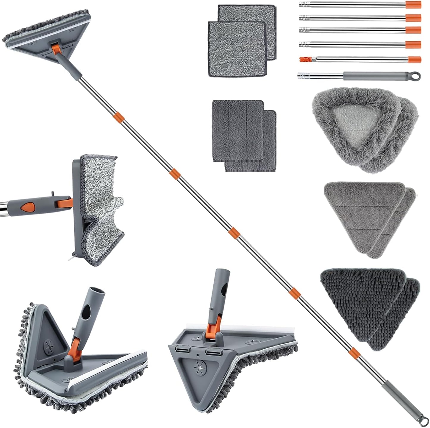 Wall Cleaner Mop with 94in Long Handle for Effortless Cleaning