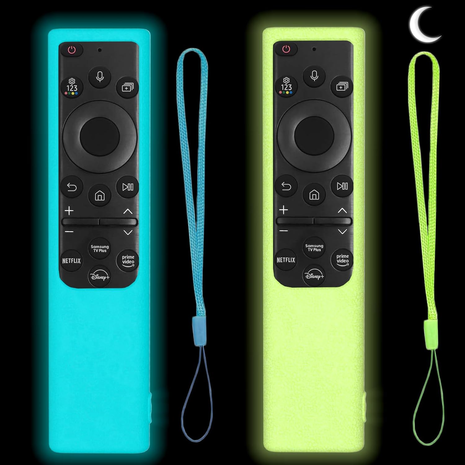 Glow-in-Dark Silicone Remote Case 2-Pack for Samsung Smart TV