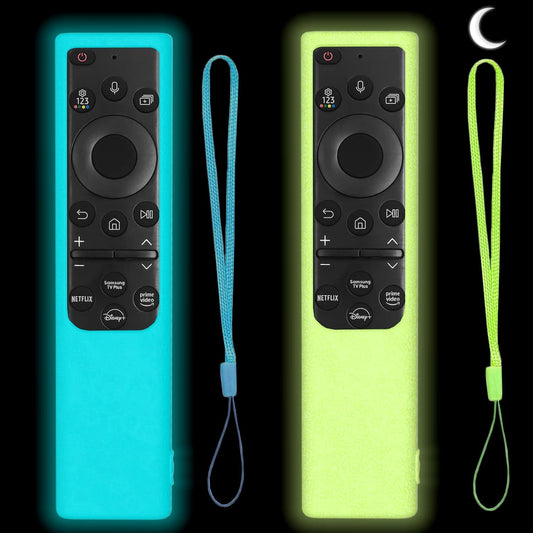 Glow-in-Dark Silicone Remote Case 2-Pack for Samsung Smart TV