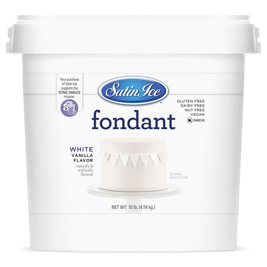Satin Ice White Fondant for Cake Decorating, 10 Pounds of Quality