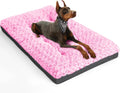 POCBLUE Extra Large Dog Bed 47x29 in - Plush Washable Kennel Pad