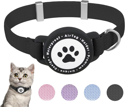 Ultra Stretch GPS Cat Collar with AirTag Holder