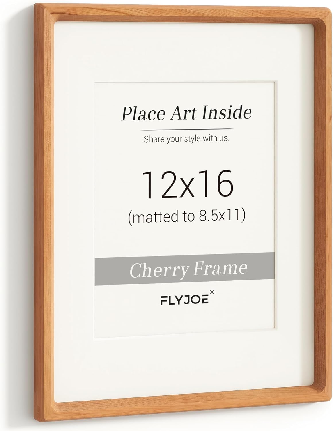 12x16 Picture Frame by FLYJOE - Natural Cherry Wood