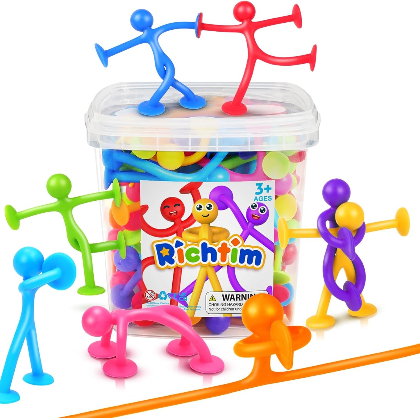 Suction Cup Fidget Sensory Toys for Kids - 48 Pack Fun Set