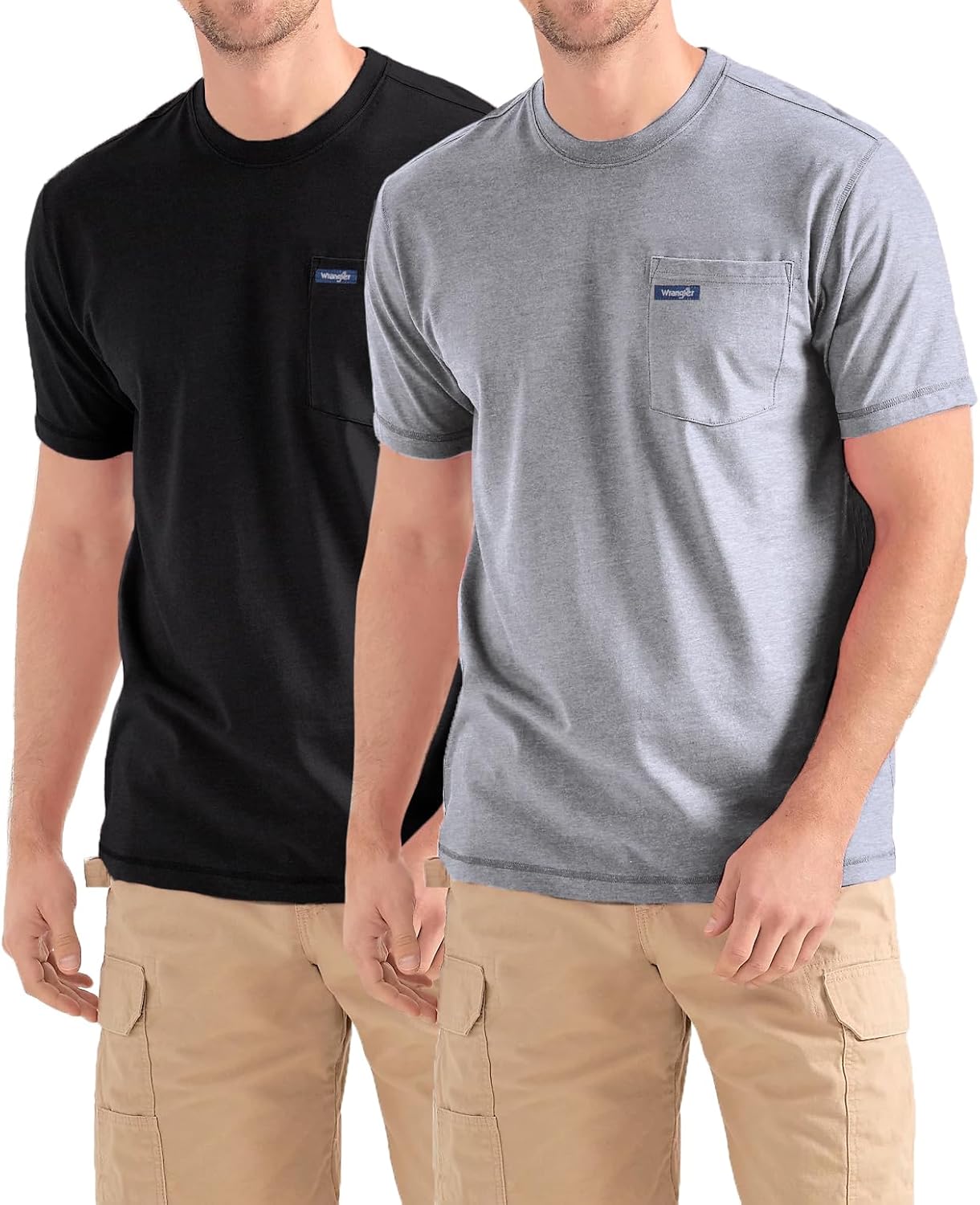Wrangler Big and Tall T-Shirts for Men - 2 Pack Cotton Tee