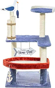 41 inch Seagull Novelty Sign Cat Tree Tower for Indoor Cats