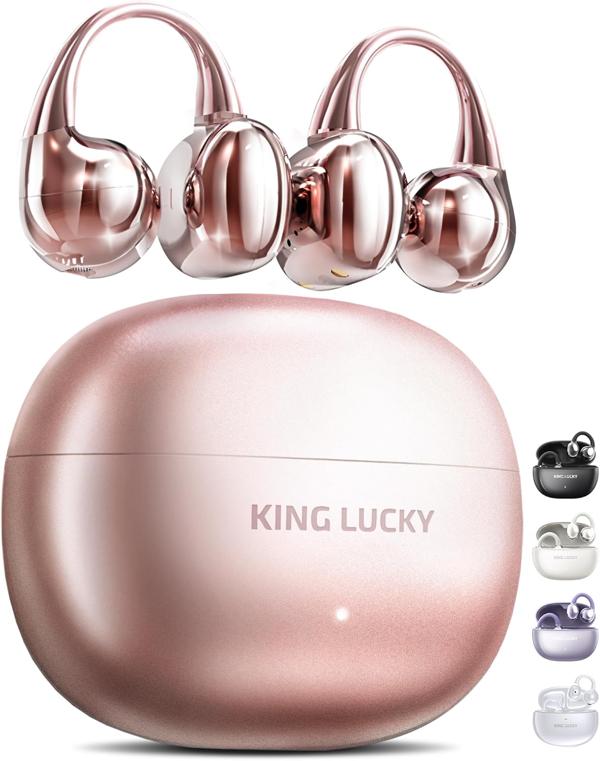 King Lucky Clip on Earbuds: Wireless Bluetooth 5.4 Headphones