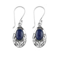 925 Sterling Silver Lapis Lazuli Dainty Drop Earrings - Elegant Gift