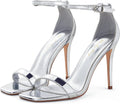 Elisabet Tang Womens 4.13in Stiletto Ankle Strap Heeled Sandals