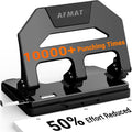 AFMAT HPX2 Heavy Duty 3 Hole Puncher - 50% Less Effort, 40-Sheet