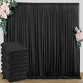 40 ft x 10 ft Wrinkle Free Black Backdrop Curtain Panels - Large Photo