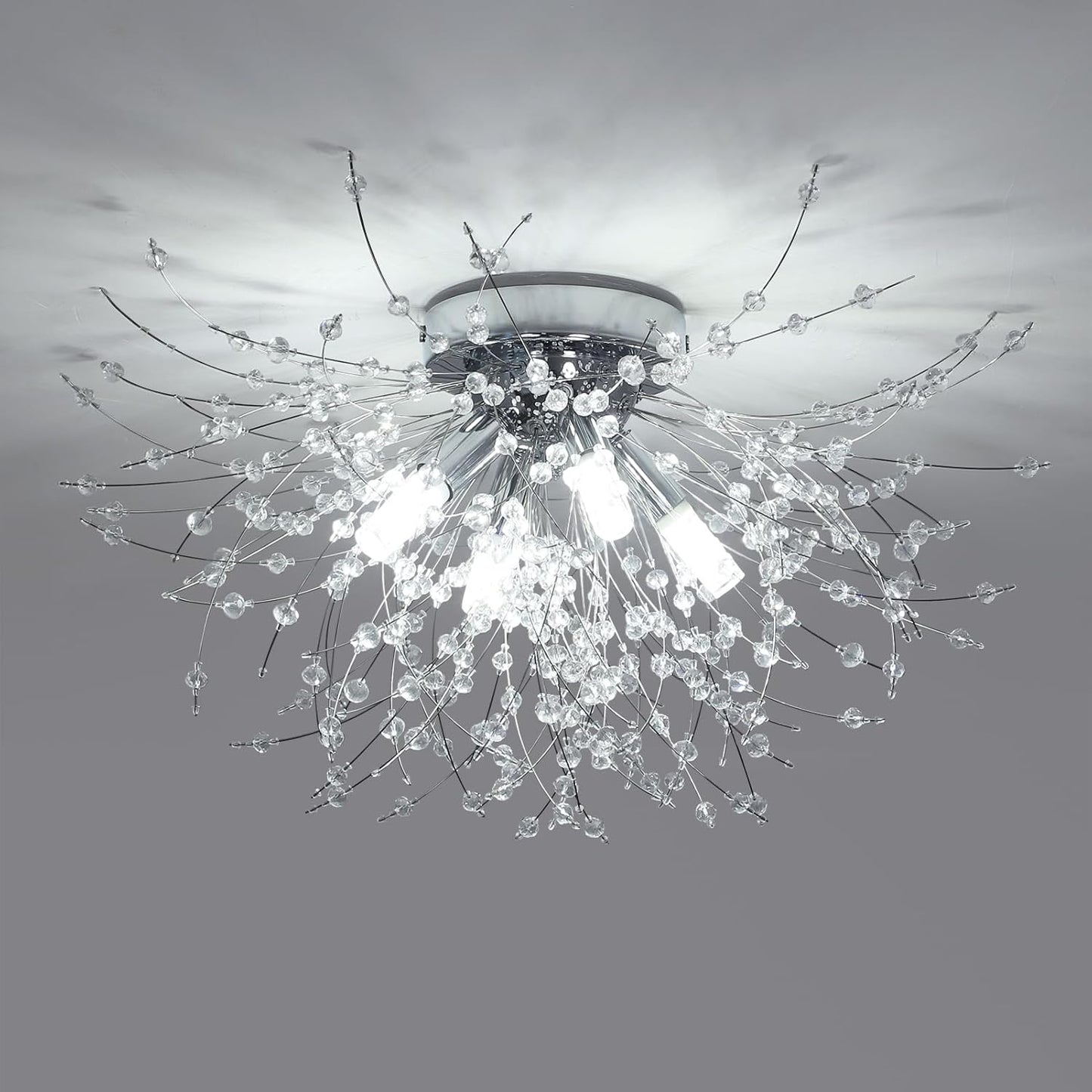 Modern Firework Crystal 4-Light Mini Ceiling Light Fixture