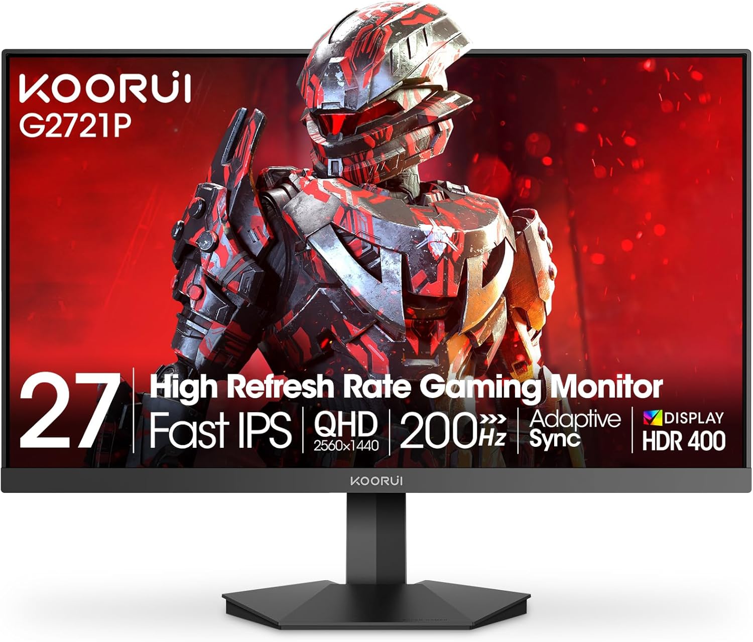 KOORUI 27 Inch Gaming Monitor with 200Hz Fast IPS Display