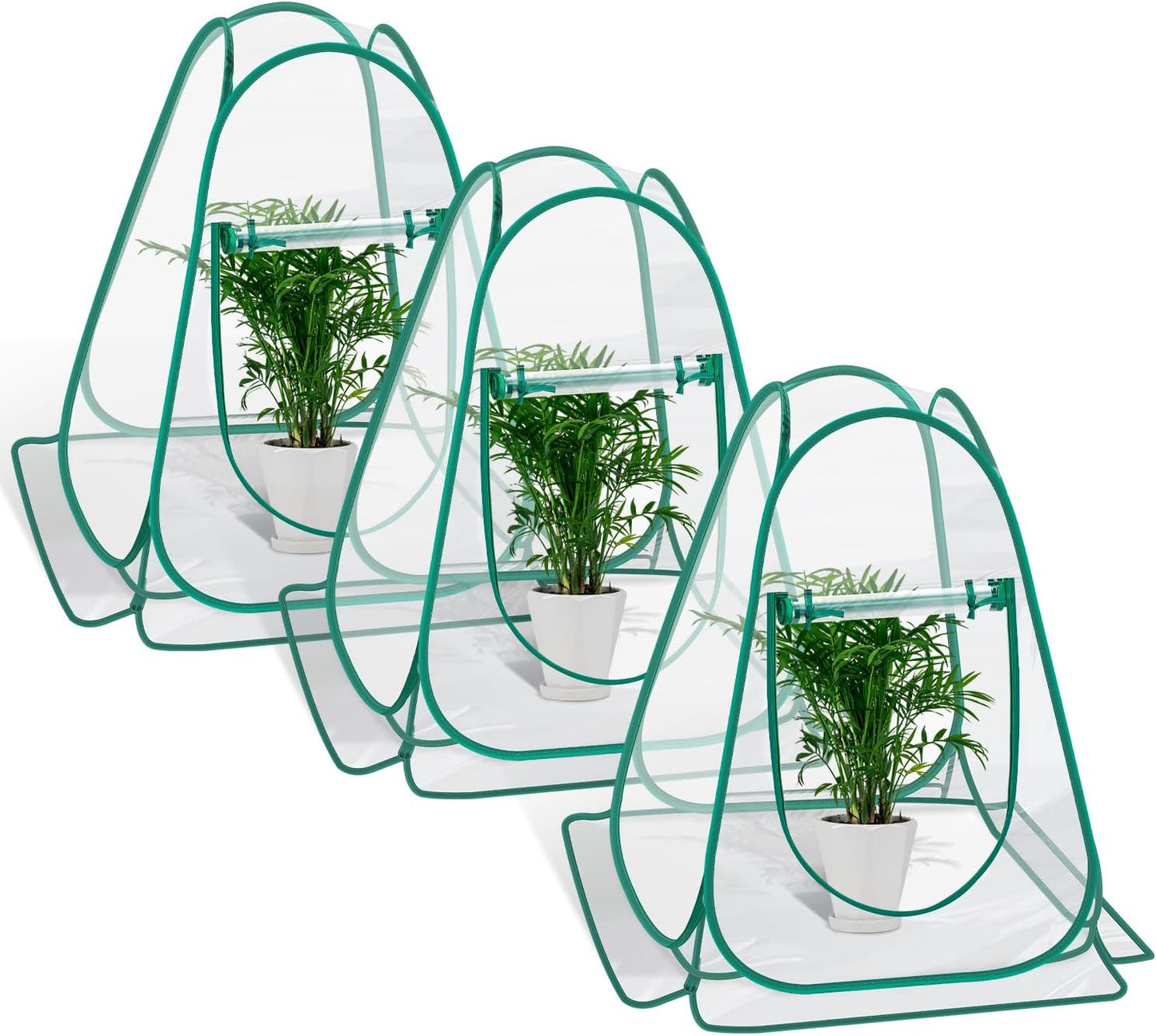 Portable Mini Greenhouse 3-Pack for Indoor Outdoor Gardening