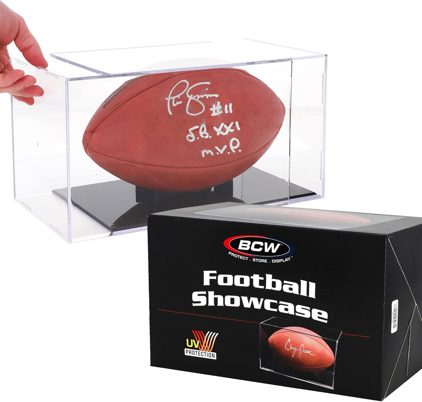 BCW Sports Showcases for Autographed Balls and Mini Helmets