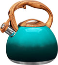GGC Whistling Tea Kettle for Stove Top - 3.1QT Gradient Green