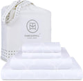 Full Size Cotton Jacquard Sheet Set - 300TC Sateen Soft White