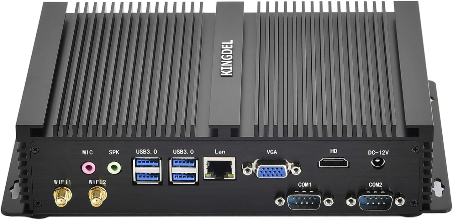 Fanless Industrial Computer with Core i7, 16GB RAM, 4K Support