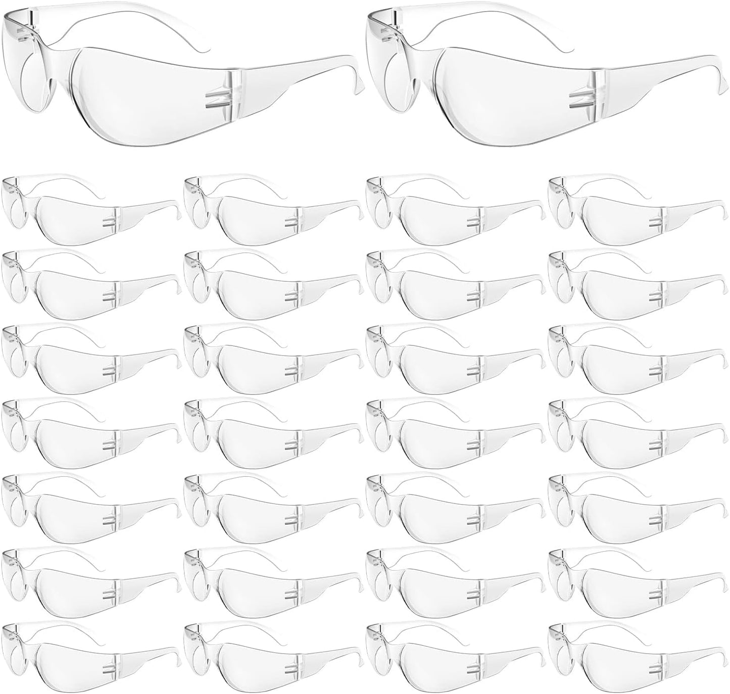 WFEANG Safety Glasses 30 Pair Protective Eyewear for Work