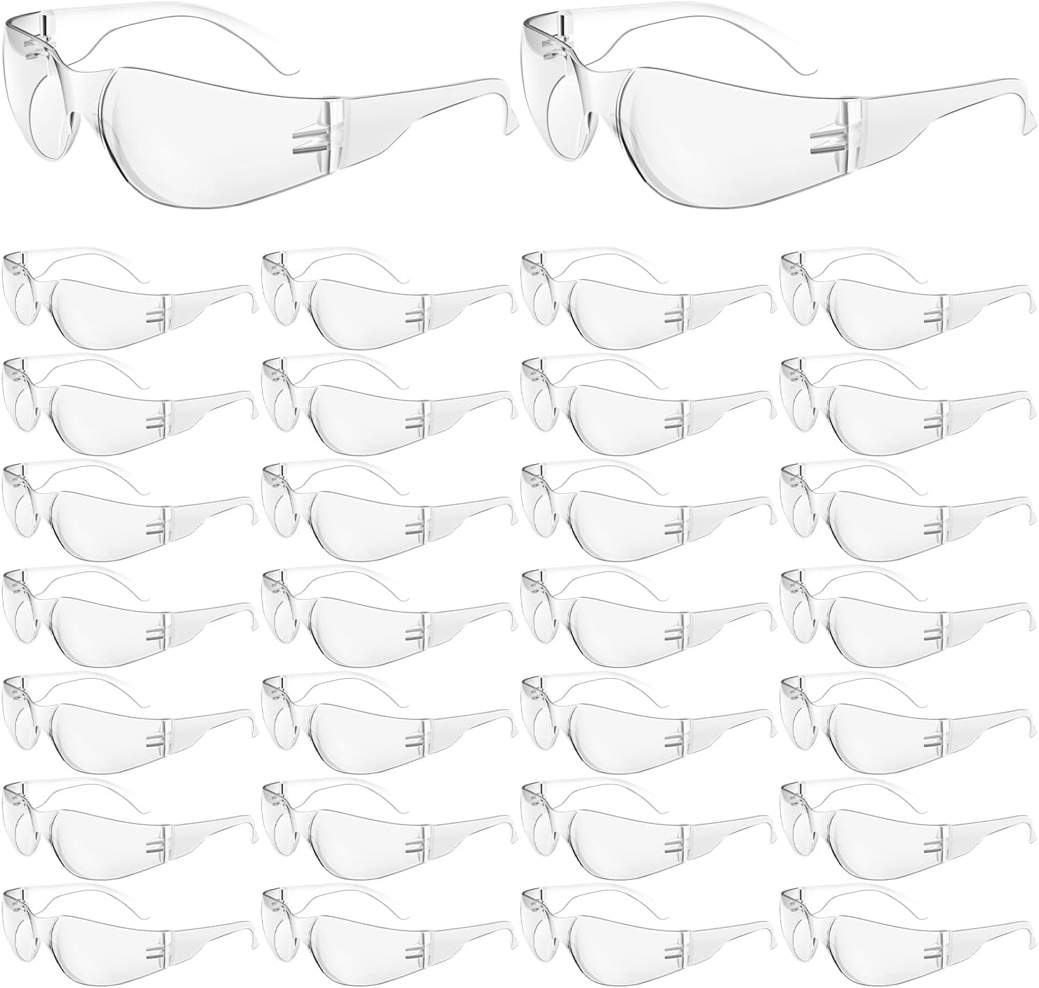WFEANG Safety Glasses 30 Pair Protective Eyewear for Work