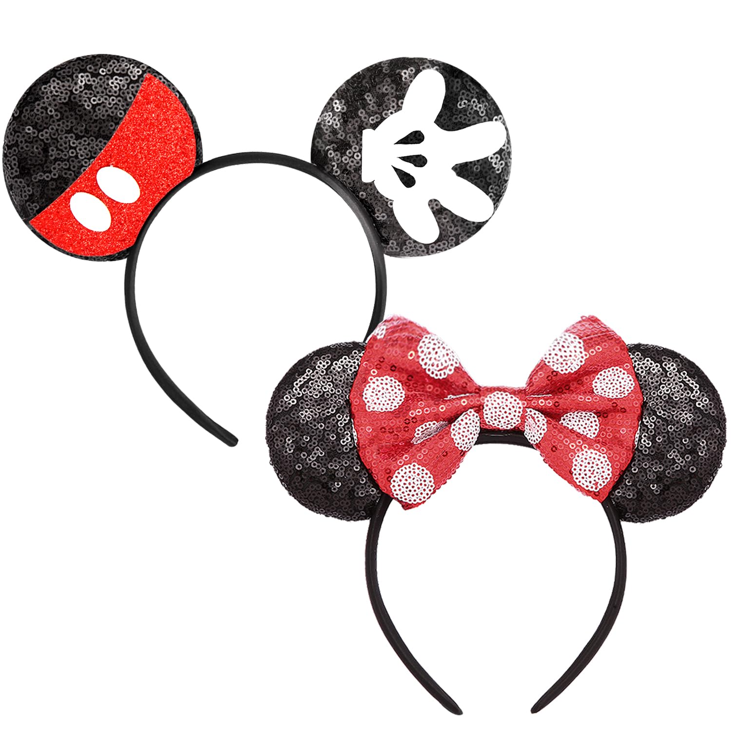 Sparkling Mouse Ears Headbands Set - Perfect for Parties!