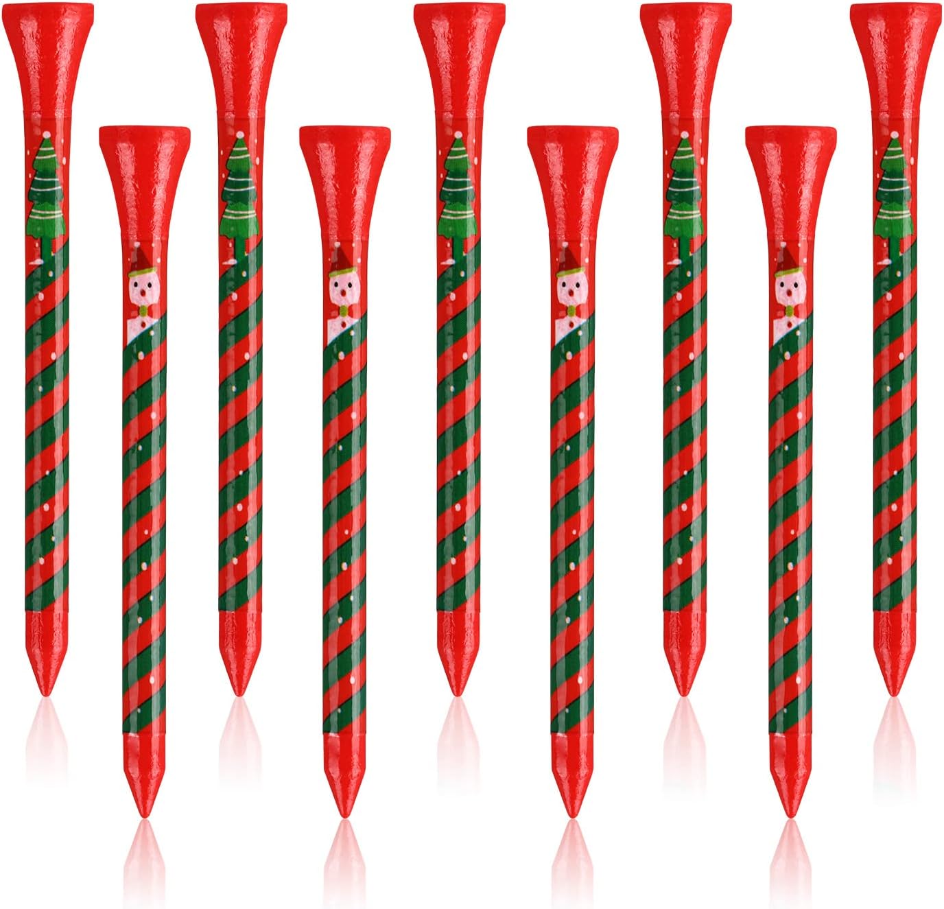 60 Unbreakable Wood Golf Tees - Reduce Side Spin!