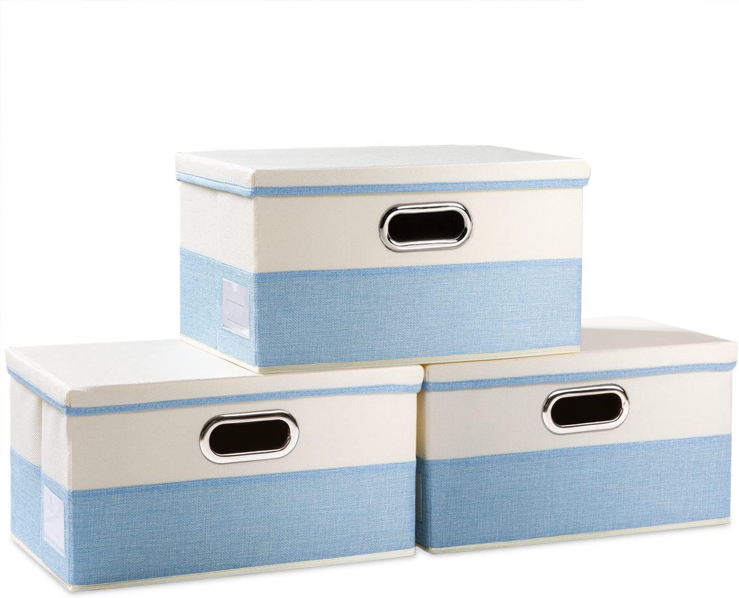 PRANDOM Collapsible Storage Bin with Lid - Stylish and Practical