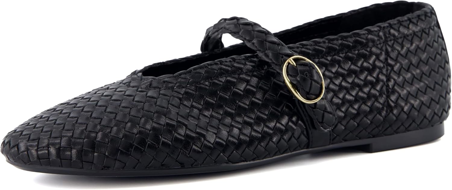 CUSHIONAIRE Bistro Mary Jane Flats for Women with Memory Foam