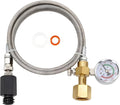 Vavoger Stainless Steel CO2 Adapter with Large Gauge for Effortless Soda Making
