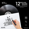BIG FUDGE Pro Blank Album Jackets - 20 Heavyweight LP Covers