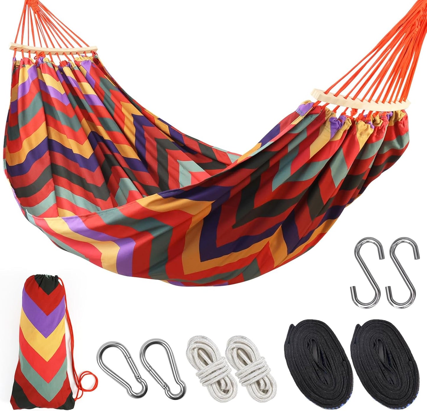 OdetoNature Double Hammock: 9.5FT Portable Comfort