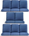 Blue 8-Piece Patio Cushion Set 22x24x4 in - Fade & Water Resistant