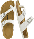 CUSHIONAIRE Women's Luna Cork Footbed Sandal With Comfort - Slip On go