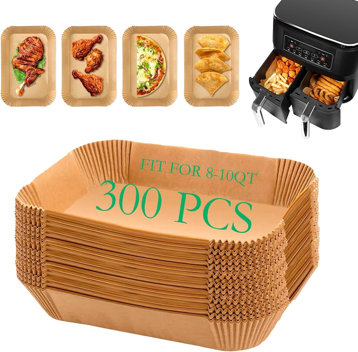 300 Air Fryer Liners - Easy Clean Up for Ninja Dual