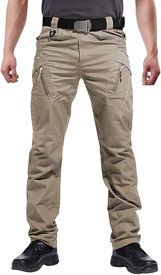 Susclude Men's Outdoor Cargo Work Trousers for Tactical Use