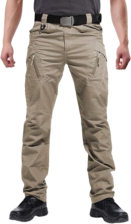 Susclude Men's Outdoor Cargo Work Trousers for Tactical Use