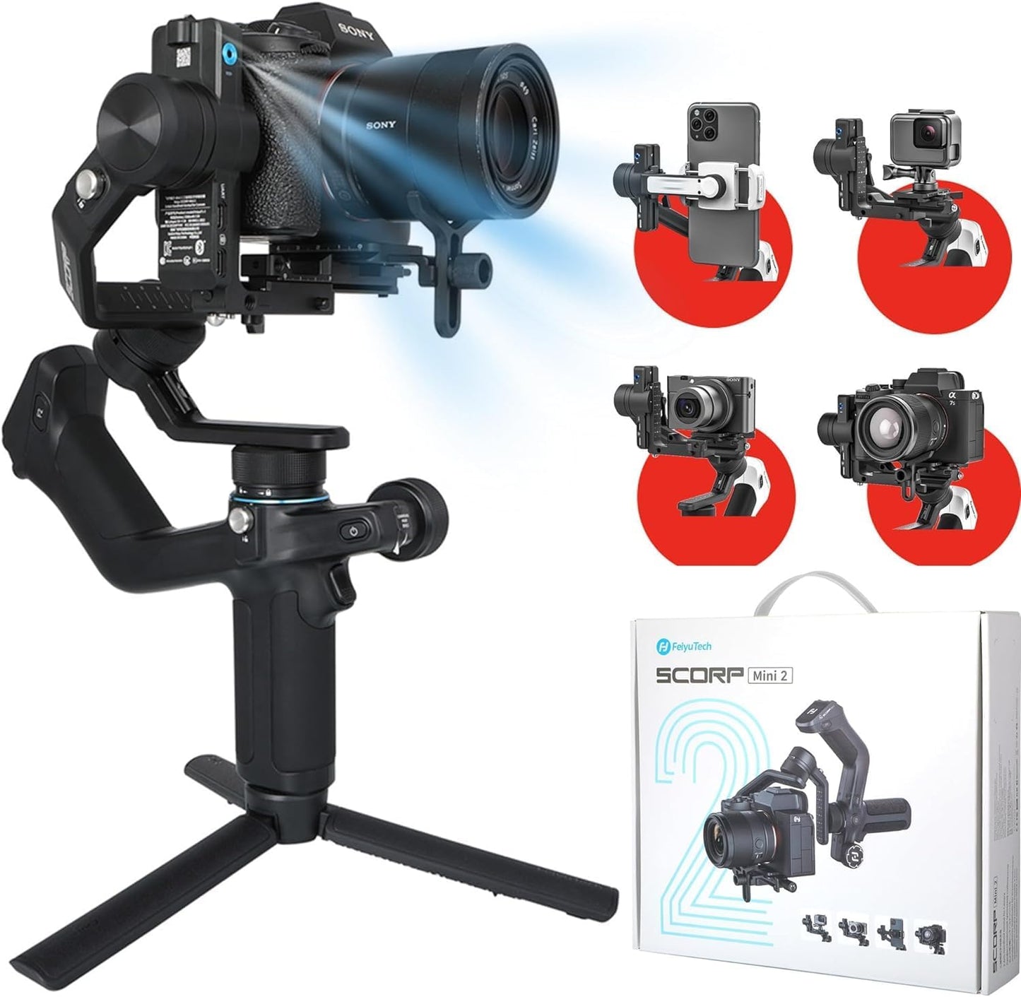 FeiyuTech SCORP Mini 2: AI Tracker, 3-Axis Gimbal