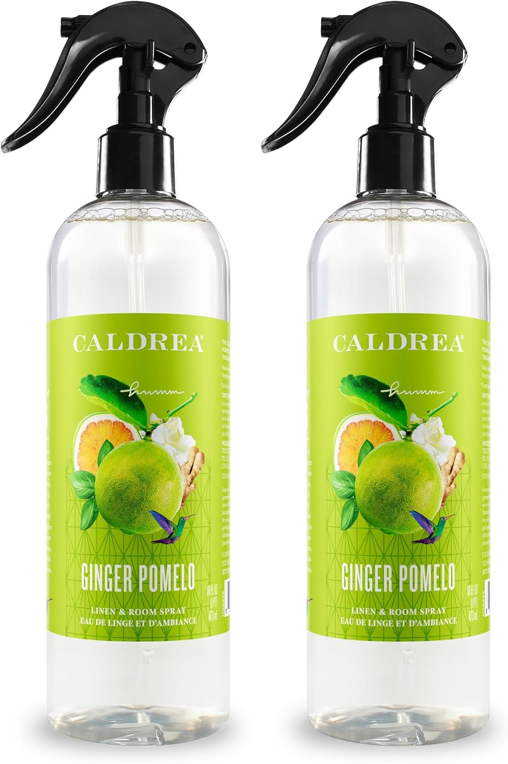 Caldrea Linen and Room Spray Air Freshener, Ginger Pomelo 2 Pack