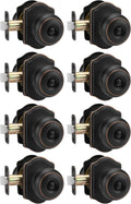 oil rubbed bronze door knobs interior privacy set 8 pack - classic
