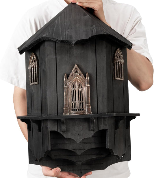 Extra Large Wooden Castle Bat Houses for Outdoors - Perfect Shelter