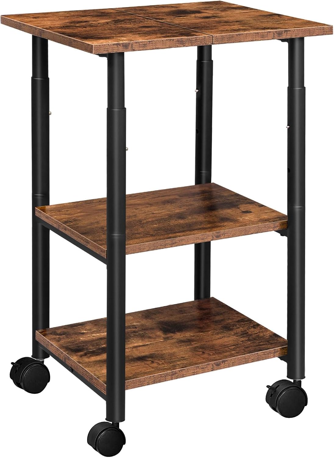 HOOBRO Printer Stand with 3-Tier Storage for Office Efficiency