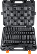 1/2in Drive Impact Socket Set 65pc - Durable Cr-V Alloy Sockets