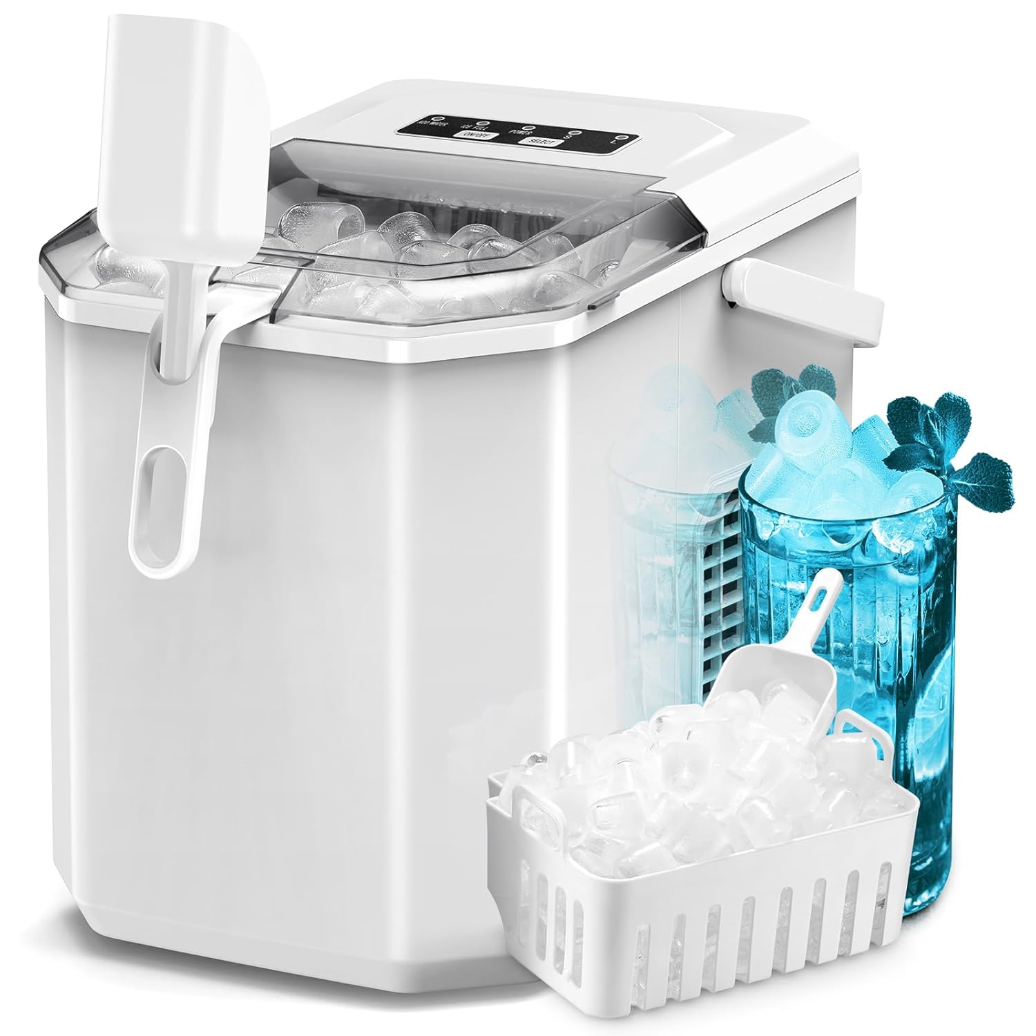 ZAFRO Countertop Ice Maker for Quick Ice Production at Home