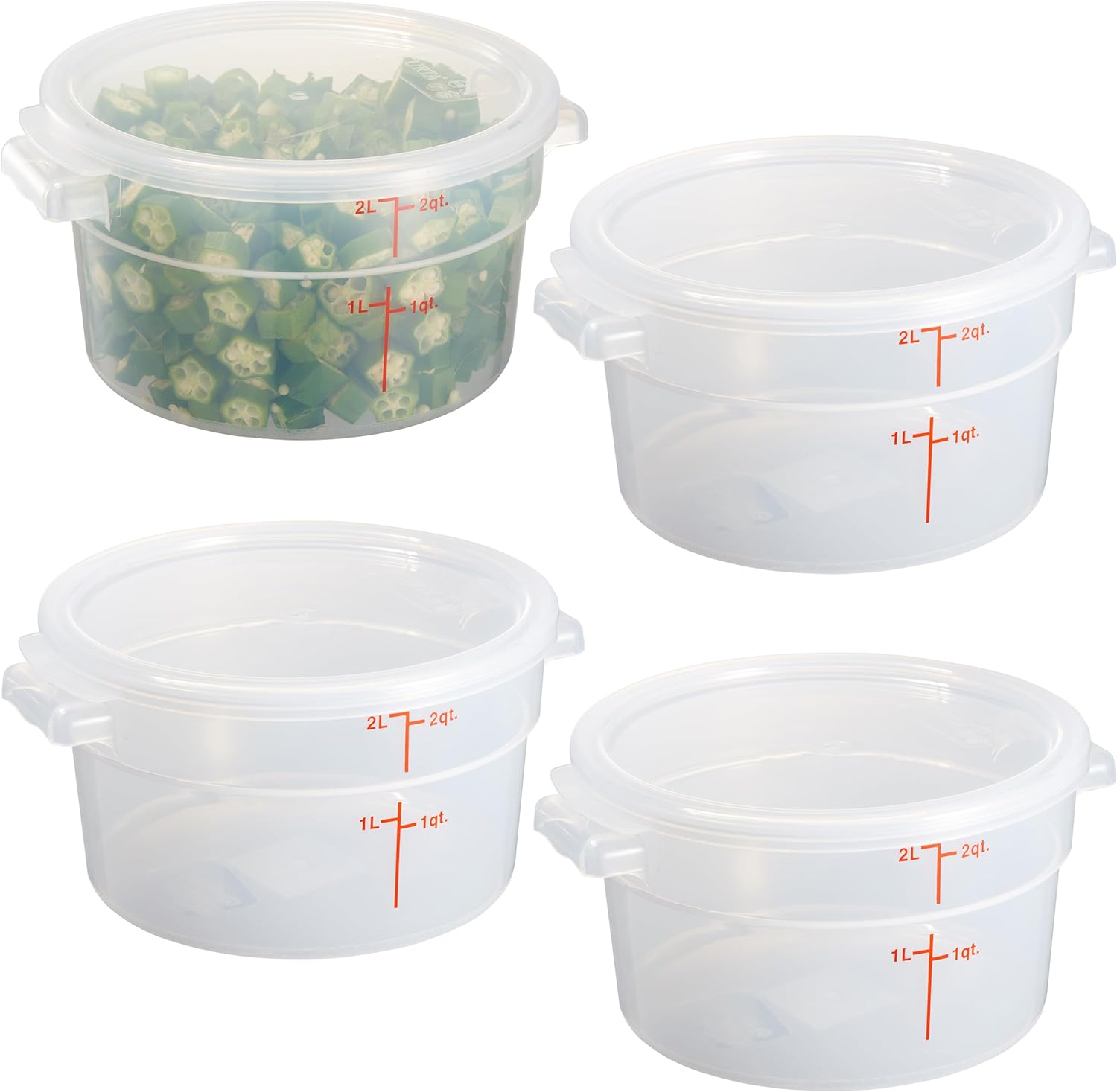 CURTA 2 Quart Food Storage Containers for Kitchen Organization