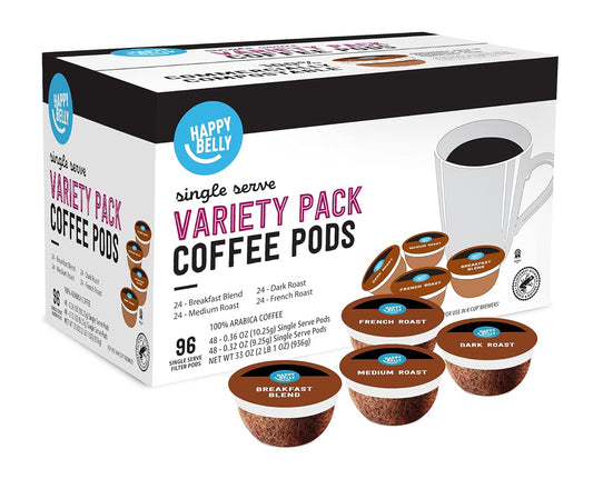 Happy Belly Variety Pack Coffee Pods - 96 Count