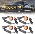 Hideaway Strobe Lights White Amber LED Strobe Light Kit - 4PCS