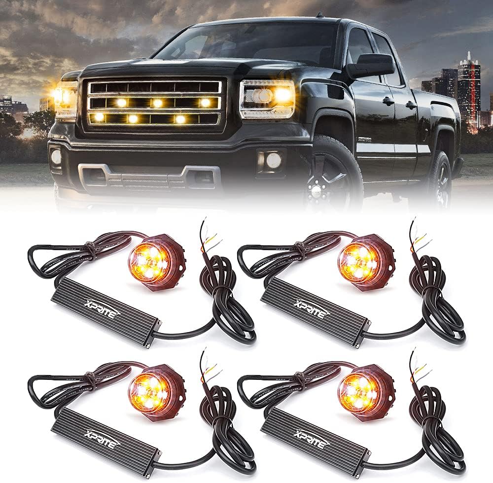 Xprite Hideaway Strobe Lights for Trucks - 14 Flash Patterns