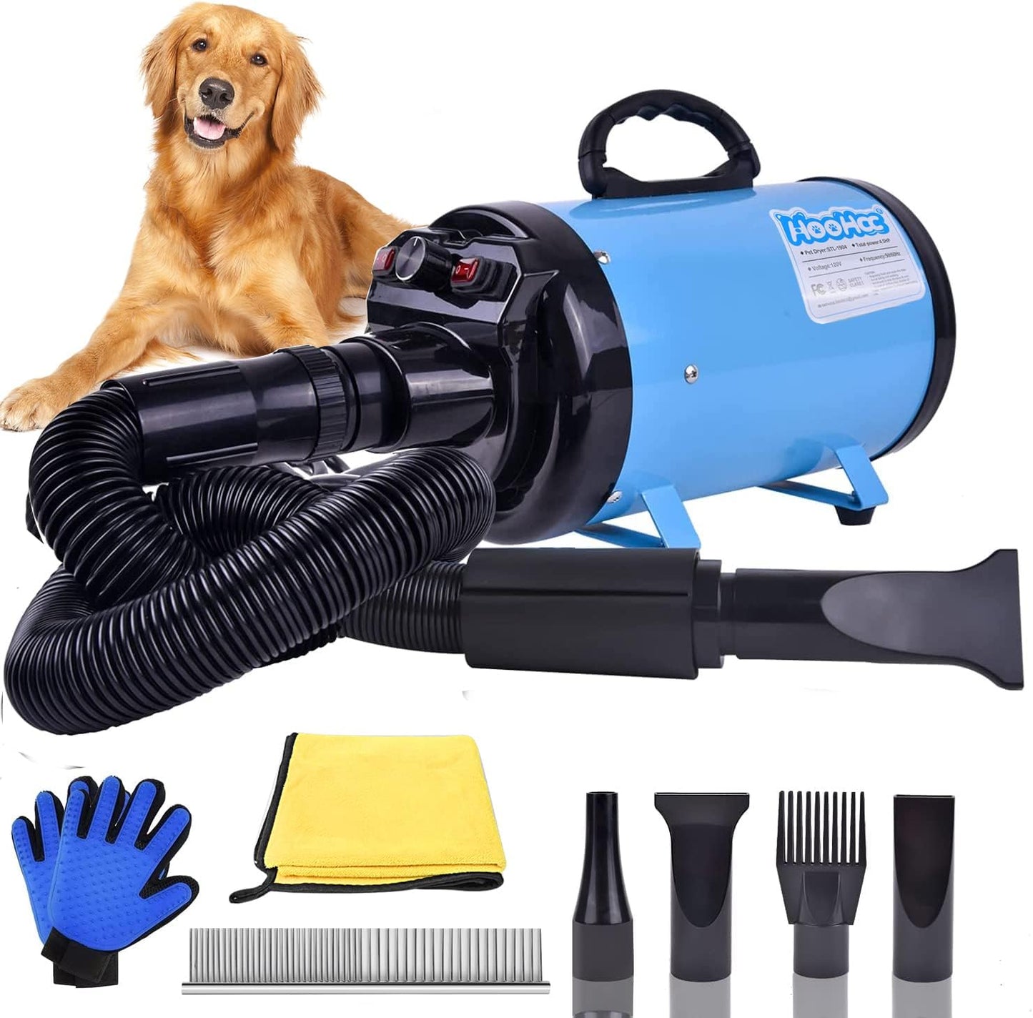 Fast Drying Power: 4.5HP Dog Grooming Dryer