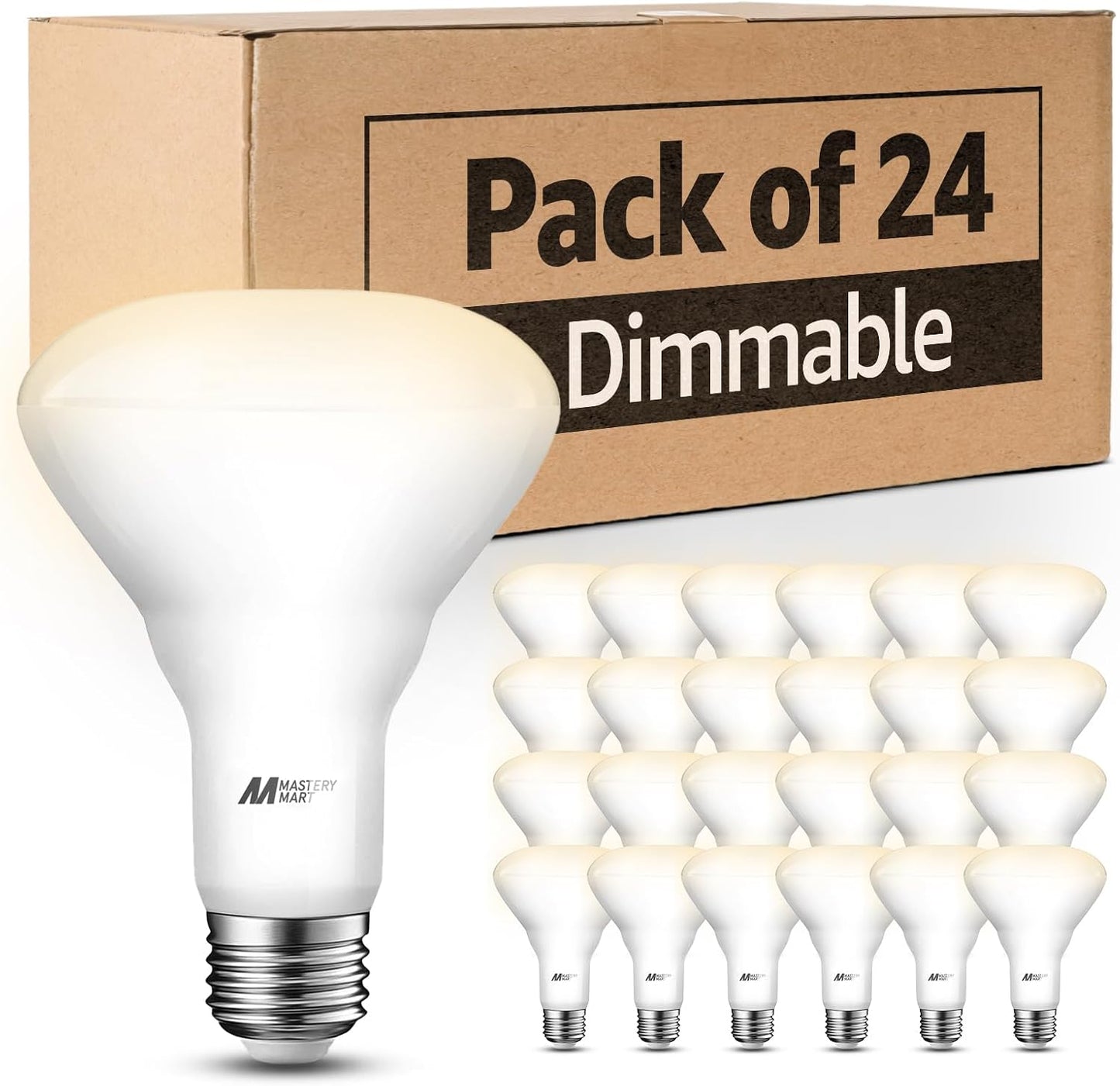 BR30 LED Bulbs 24 Pack, 10W 2700K Soft White, Dimmable Lights